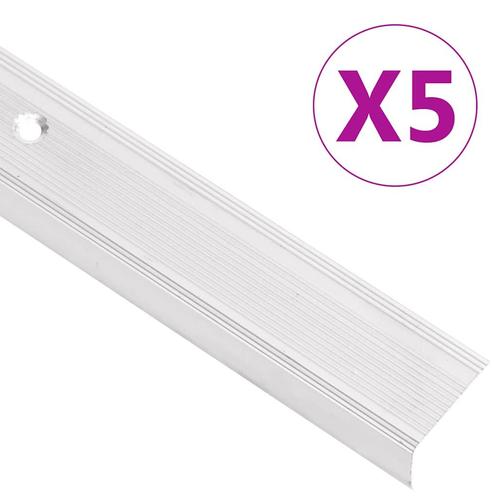 vidaXL Trapneuzen L-vormig 5 st 100 cm aluminium, Doe-het-zelf en Verbouw, Ladders en Trappen, Nieuw, Verzenden
