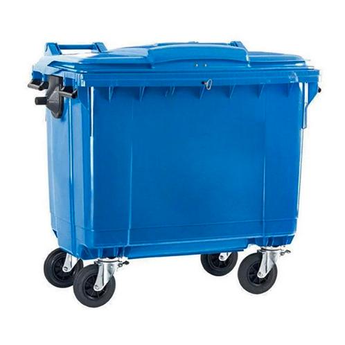 Afvalcontainer 660 liter blauw met driekantslot, Huis en Inrichting, Woonaccessoires | Prullenbakken, Ophalen of Verzenden