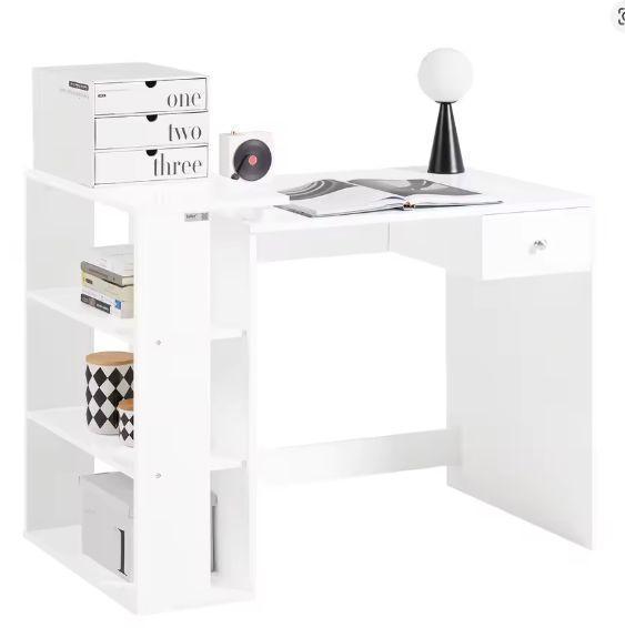 Bureau met Lade en 3 Planken – 101 cm Werkblad, Huis en Inrichting, Bureaus, Nieuw, Verzenden