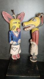 2 poppen in de stijl van kachina hopi - Hout - V.S. - Eind