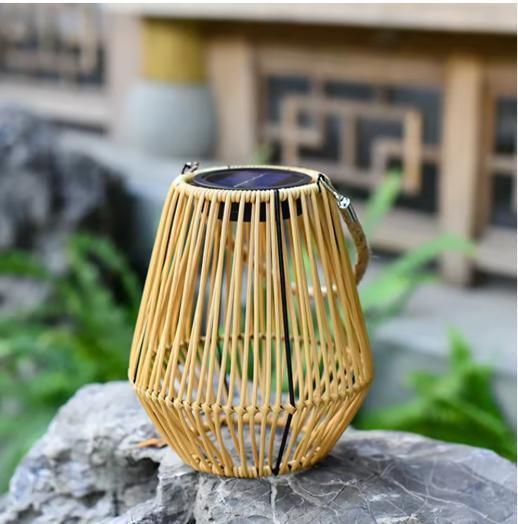 Rotan Solar Lantaarn –IP65 Waterdicht Hanglamp Tuin en Terra, Huis en Inrichting, Lampen | Overige, Nieuw, Verzenden