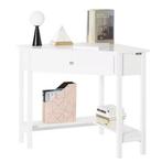 Witte Hoektafel met Lade en Plank Compact Bureau, Verzenden, Nieuw