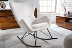 Design schommelstoel SCANDINAVIA SWING wit Boucle fauteuil, Huis en Inrichting, Fauteuils, Ophalen of Verzenden, Nieuw