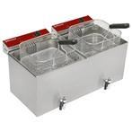 Diamond Friteuse | 2x 12L | Aftapkraan | 400V | 720x470x350m, Ophalen of Verzenden, Nieuw in verpakking