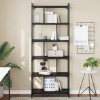 vidaXL Boekenkast 6-laags 76x32x192 cm bewerkt hout zwart, Huis en Inrichting, Verzenden, Nieuw, Overige houtsoorten