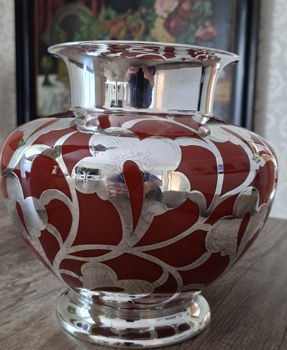 Friedrich Wilhelm Spahr - Vaas - Porselein, Zilver - Overlay, Antiek en Kunst, Kunst | Designobjecten