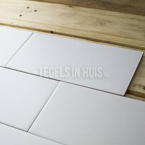 Wandtegel vlak 10x20 mat wit 10 x 20 cm wandtegel, Doe-het-zelf en Verbouw, Tegels, Wandtegels, Nieuw, 10 m² of meer, Keramiek