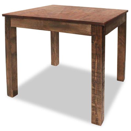 vidaXL Eettafel 82x80x76 cm gemengd gerecycled hout, Huis en Inrichting, Tafels | Eettafels, Nieuw, Verzenden