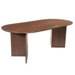 Mangohouten Eettafel Eilis 220x100 cm Walnoot, Huis en Inrichting, Tafels | Eettafels, Verzenden, Nieuw, Industriële meubels, Overige vormen