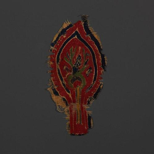 Oud Egypte, Koptisch Linnen Ingelijst textielfragment. 4e-6e, Verzamelen, Mineralen en Fossielen