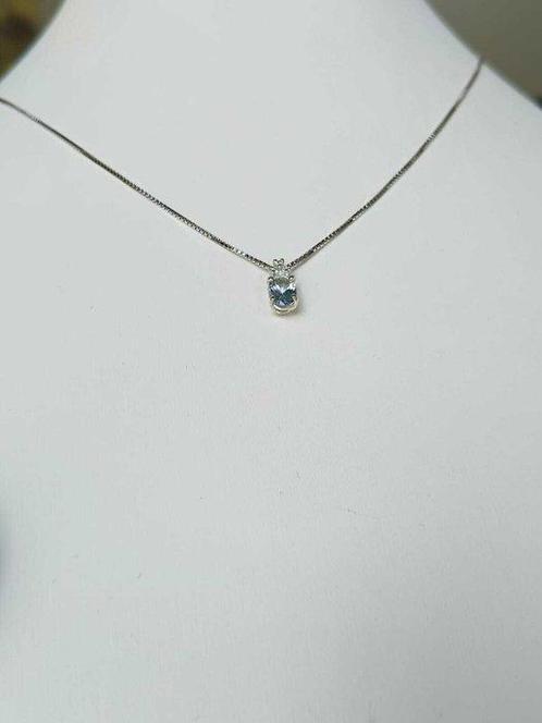 Zonder Minimumprijs - Ketting met hanger Zilver Diamant, Sieraden, Tassen en Uiterlijk, Antieke sieraden