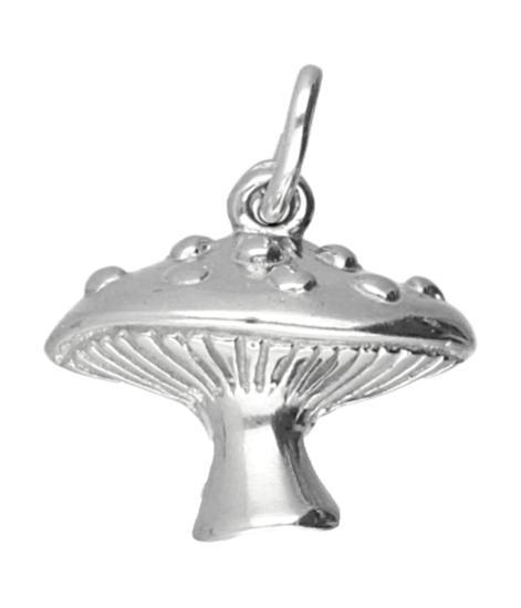 Zilveren Paddenstoel met stippen ketting hanger, Sieraden, Tassen en Uiterlijk, Kettinghangers, Verzenden