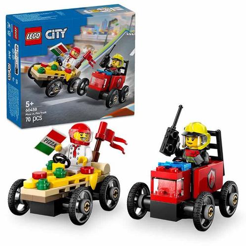 LEGO City - Pizza vs. Fire Truck Race Car Pack 60458, Kinderen en Baby's, Speelgoed | Duplo en Lego, Ophalen of Verzenden