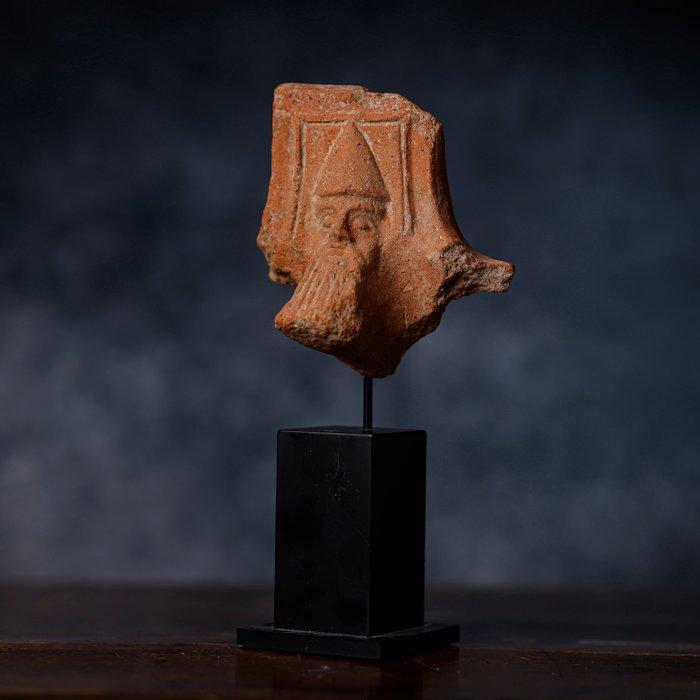 Oud-Griekenland Terracotta fragment hoofd die Hermes, Verzamelen, Mineralen en Fossielen