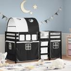 vidaXL Kinderhoogslaper met tunnel 90x200 cm grenenhout wit, 90 cm, Eenpersoons, Verzenden, Wit