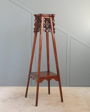Plantentafel - Piëdestal, Bijzettafel - Eikenhout beschikbaar voor biedingen
