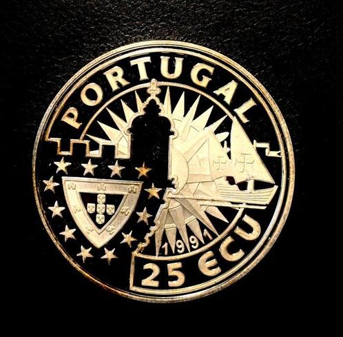 Portugal. 25 ECU Henrique o Navegador PROOF - Prata 925‰,, Postzegels en Munten, Munten | Europa | Niet-Euromunten