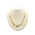 Gouden omega collier | 43 cm (slangenketting, omegaschakel), Ophalen of Verzenden, Gebruikt, Overige kleuren, Goud