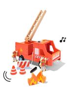 HEMA Brandweerwagen 27x16x13cm hout, Verzenden, Nieuw