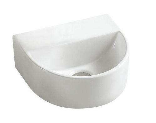 Lara halfrond fonteintje 300x250x120 zonder kr.gat wit, Doe-het-zelf en Verbouw, Sanitair, Nieuw, Verzenden
