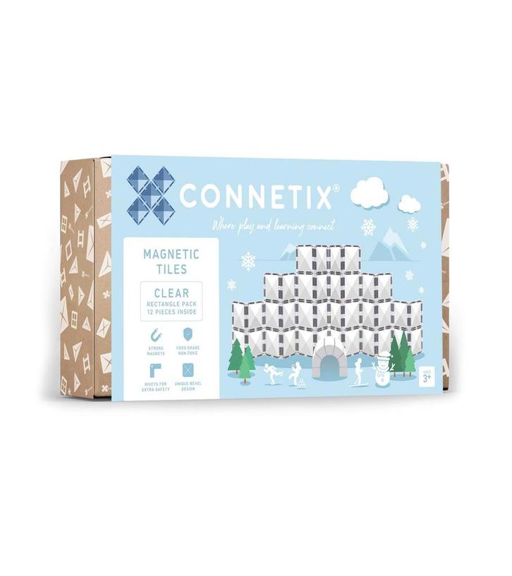 CONNETIX - Rectangle Clear Pack 12 stuks - magnetisch, Kinderen en Baby's, Speelgoed | Overig