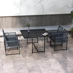 2dekans | Outsunny - Tuinset - 5 delig - Staal - hard glas -, Tuin en Terras, Ophalen of Verzenden, Zo goed als nieuw