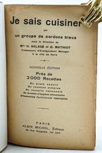 H. Delage / G. Mathiot - Je sais cuisiner - 1932, Antiek en Kunst