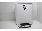 Brabantia Bo Prullenbak - 60 liter - XXL Pedaalemmer - Wit, Verzenden, Zo goed als nieuw