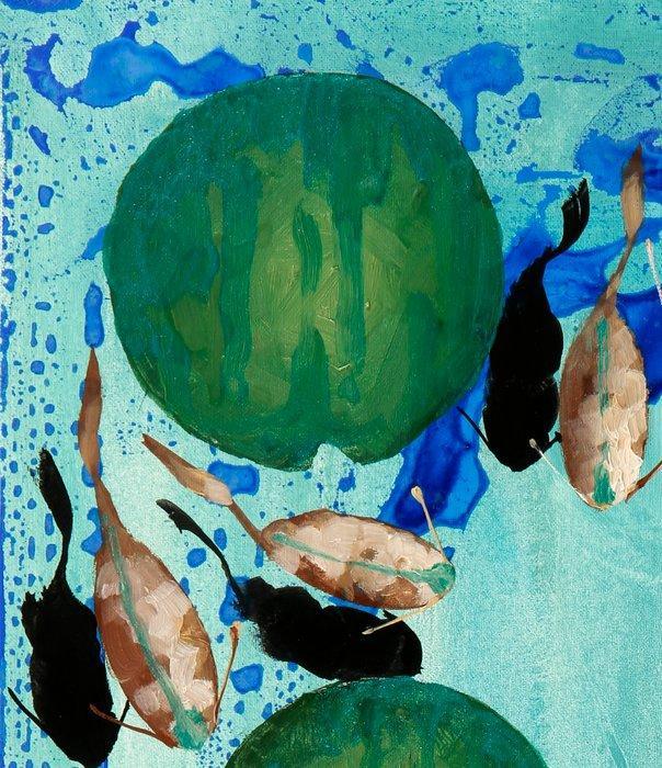 Guido Borelli - fondale fosforescente, Antiek en Kunst, Kunst | Schilderijen | Modern