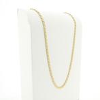 Gouden fantasieschakel ketting; Heren, Sieraden, Tassen en Uiterlijk, Kettingen, Ophalen of Verzenden, Gebruikt, Overige kleuren