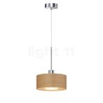 Bruck Cantara Hout Hanglamp LED, chroom glimmend/lampenkap e, Verzenden, Nieuw