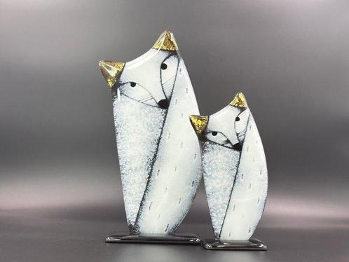 Studio Habrat - Beeldje - White Fox (2) - samensmelten, Antiek en Kunst, Antiek | Glas en Kristal