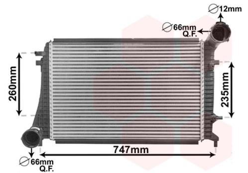 INTERCOOLER VOOR AUDI A3 8P 2003-2008 1K0145803F, Auto-onderdelen, Airco en Verwarming, Nieuw, Ophalen of Verzenden