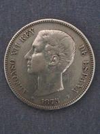 Spanje. Alfonso XII y XIII. 5 Pesetas 1875,1890,1892 (Zonder, Postzegels en Munten, Munten | Europa | Niet-Euromunten