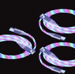 3 Packs 3A USB Type C-kabel 3.3ft zichtbare LED Light Up, Nieuw, Verzenden