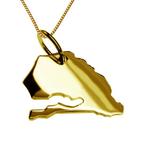 Gouden Landkaart Senegal ketting hanger, Verzenden, Nieuw
