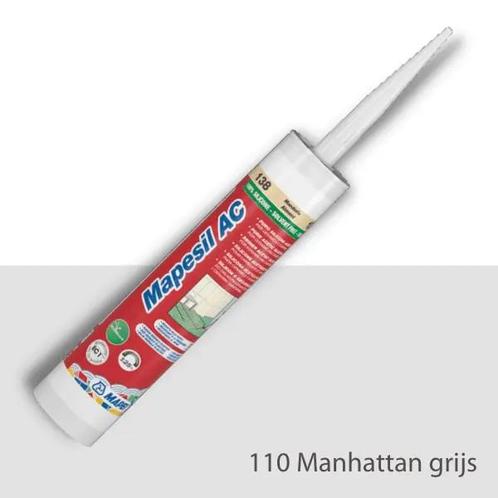 Mapei Mapesil AC - Siliconenkit - 310ml - Manhattan 110, Doe-het-zelf en Verbouw, Tegels, Ophalen of Verzenden