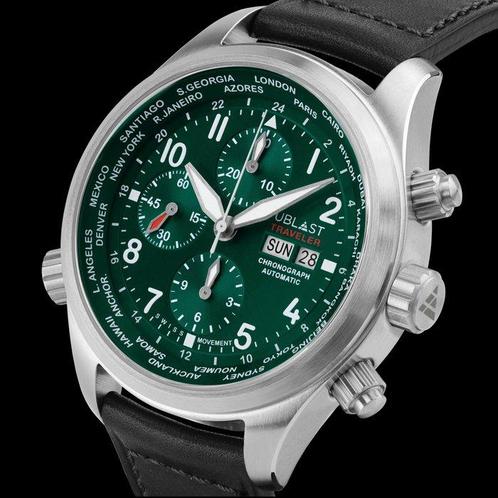 Ublast - Traveler Chronograph World Time - REF.UBTRCH47GN -, Sieraden, Tassen en Uiterlijk, Horloges | Heren