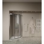 Douchecabine BWS Ola 80x80x190 cm Kwartrond Schuif Chroom, Ophalen of Verzenden, Nieuw, Chroom, Douche