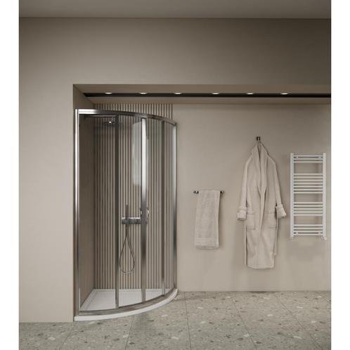 Douchecabine BWS Ola 80x80x190 cm Kwartrond Schuif Chroom, Doe-het-zelf en Verbouw, Sanitair, Douche, Nieuw, Chroom, Ophalen of Verzenden