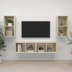 vidaXL Tv-wandmeubelen 4 st spaanplaat sonoma eikenkleurig, Minder dan 50 cm, Verzenden, Nieuw, Minder dan 100 cm