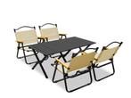 Luxe glamping set met tafel en 4 stoelen, Tuin en Terras, Overige Tuin en Terras, Nieuw