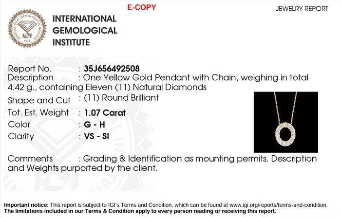 Hanger - 18 karaat Geel goud - 1.07ct. tw. - Diamant -, Sieraden, Tassen en Uiterlijk, Antieke sieraden