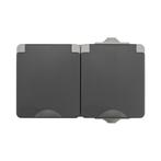 Opbouw Wandcontactdoos 2-voudig | IP55 - Grijs, Ophalen of Verzenden, Nieuw, Schakelaar