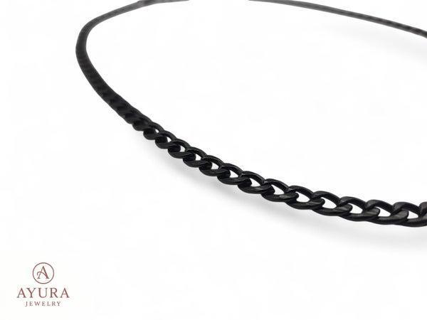 Heren ketting “Angelo” – roestvrijstaal, zwart, 3 maten, Sieraden, Tassen en Uiterlijk, Kettingen, Zwart, Nieuw, Overige materialen