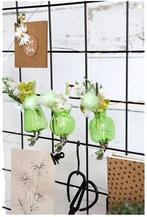 Gekleurd Glazen Flesje Clipper Groen Set 3 stuks met Clip, Hobby en Vrije tijd, Ophalen of Verzenden, Nieuw