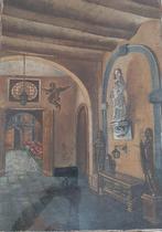 Lea Steppe (1906-2003) - Italiaans interieur, Antiek en Kunst, Kunst | Schilderijen | Klassiek