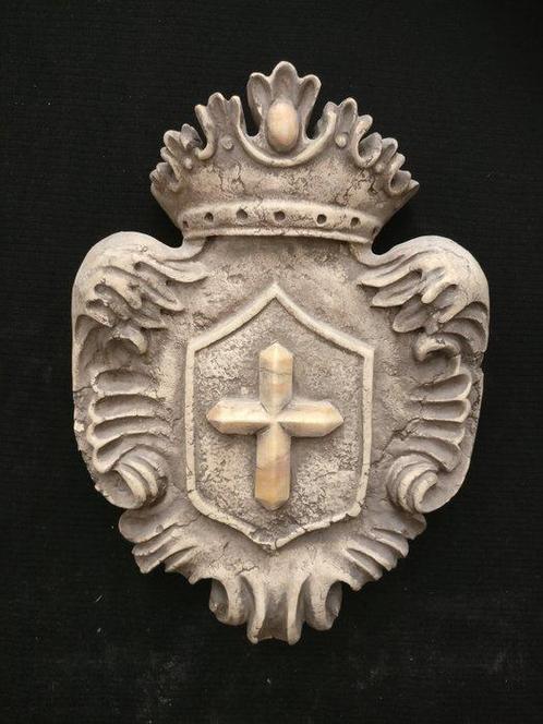 sculptuur, Fantastico stemma Araldico Veneziano - 40 x 29 cm, Antiek en Kunst, Curiosa en Brocante