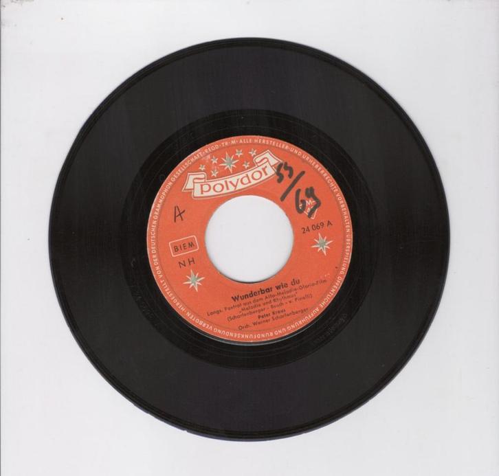 Peter Kraus – Wunderbar Wie Du / Hey Du Bist Okay (1-7-Viny, Cd's en Dvd's, Vinyl Singles, Ophalen of Verzenden