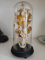 Decoratieve bel - grote oude klok glas bruiloftsboeket, Antiek en Kunst